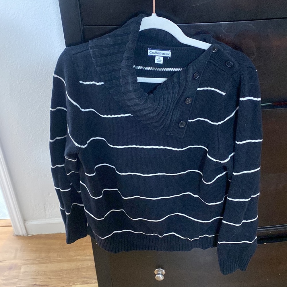 Croft and Barrow button neck sweater